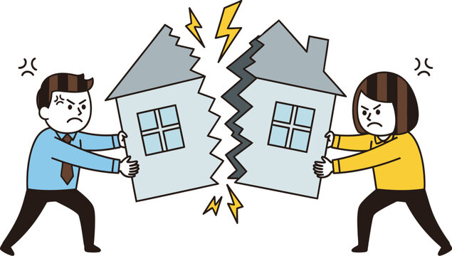 Divorce property settlement dividing assets real estate split