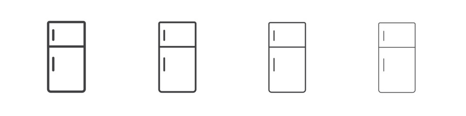 Fridge icon symbol pictogram. outline black style