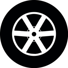 Obraz premium wheel of the car icon vector