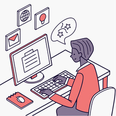 business man working on laptop