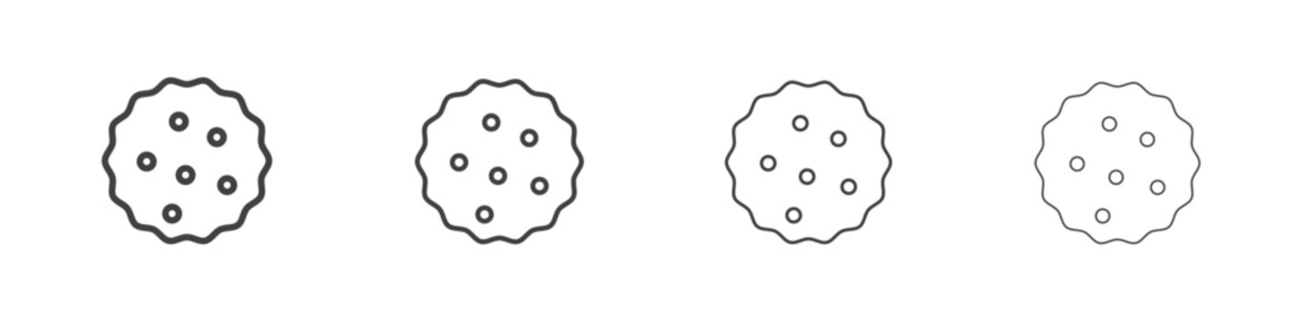 Biscuit icon symbol pictogram. outline black style