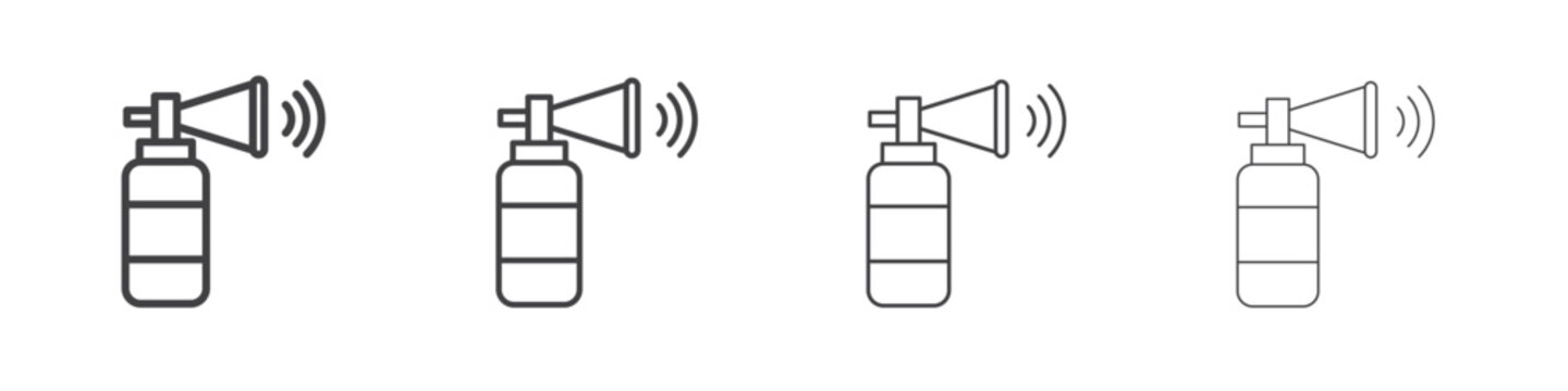 Air horn icon symbol pictogram. outline black style