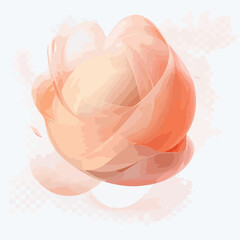 Pastel Peach Rose Pink Abstract Art