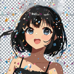 Confetti on Transparent Background