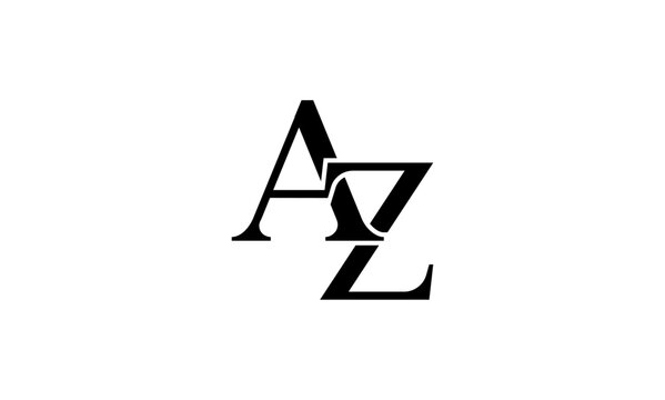 AZ initial letters, monogram logo