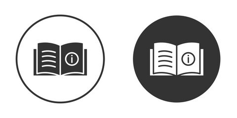 guide book icons pack. vector glyph flat icons