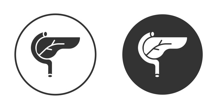 pancreas icons pack. vector glyph flat icons