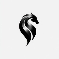 Obraz premium Abstract graphic design of a stylized animal head.