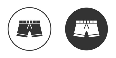 Swim shorts icons pack. vector glyph flat icons
