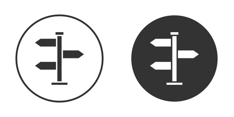 Signpost icons pack. vector glyph flat icons