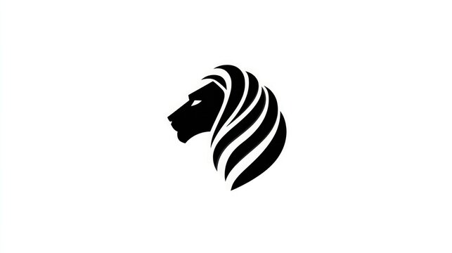 logo simba lion king  Abstract stylized lion head design.