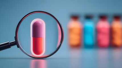 Understanding Drug Interactions with Magnifying Glass Focus