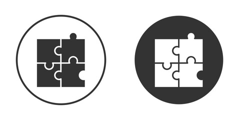 Puzzle icons pack. vector glyph flat icons