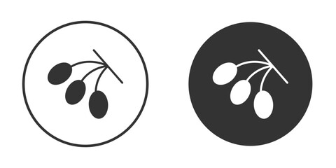 Olive icons pack. vector glyph flat icons