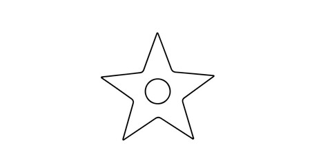 Fototapeta premium Star outline vector drawing with circle illustration for graphic design and decoration elements download
