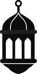 Islamic Lantern with Crescent Moon and Arched Opening