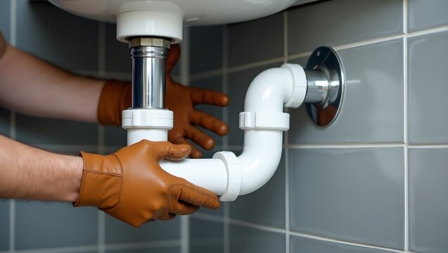Plumbing repair service: how to fix a leaky sink drain pipe with p trap installation and replacement