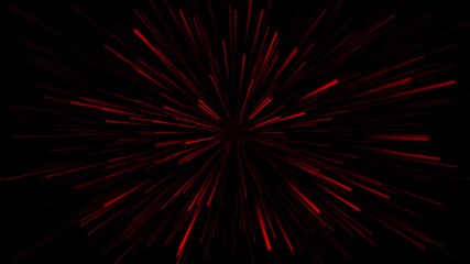 Fast forward movement through the tunnel of red lines - Powered by Adobe