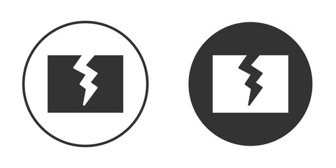 Fototapeta premium Crack icons pack. vector glyph flat icons