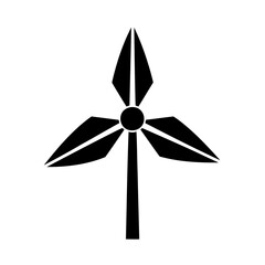 Wind Turbine Silhouette Generating Clean Renewable Energy for a Sustainable Future