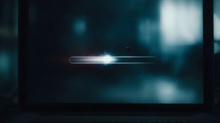 Website loading bar on monitor screen