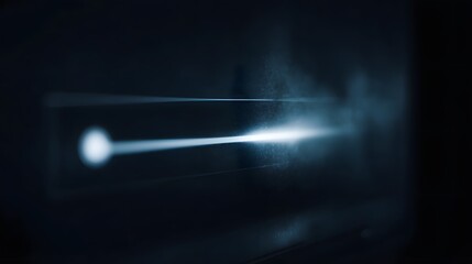 Glowing loading bar on a dark monitor screen