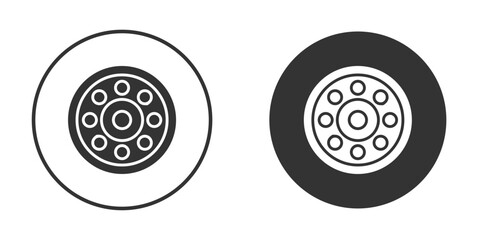 Car bearing icons pack. vector glyph flat icons