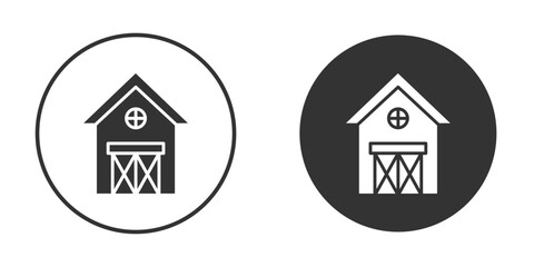 Barn icons pack. vector glyph flat icons