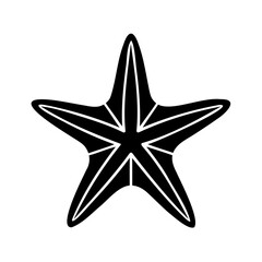 Silhouette a stylized starfish with geometric patterns animal ocean