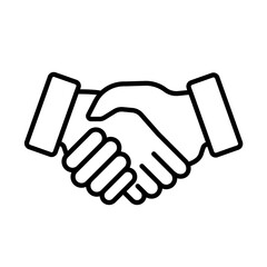 Naklejka premium Handshake, business deal - vector icon