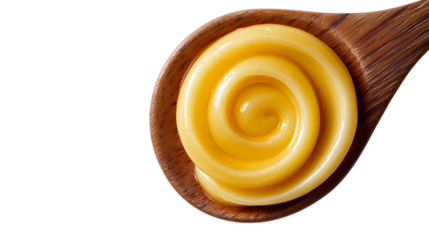 Spoon with tasty mayonnaise isolated on transparent background