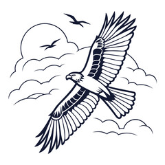 flying bird vector illustration