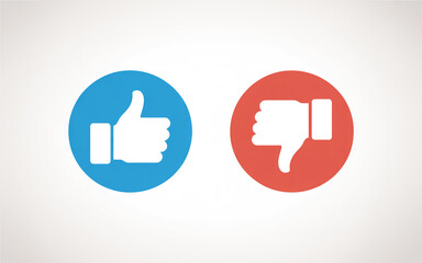Obraz premium A simple icon design showing Facebook's like and dislike buttons.