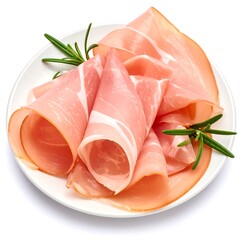 Sliced ham on a plate (2)