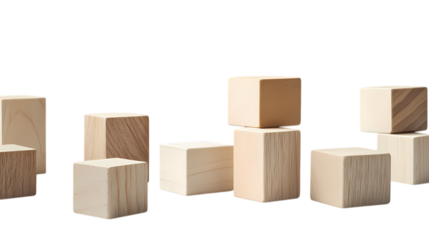 Wooden Cubes Arranged