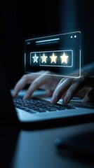 Customer Giving Stars Rating &ndash; Client Satisfaction and Positive Feedback in Online Review Platform

