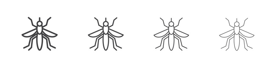 Mosquito icon outlines - vector simple illustration