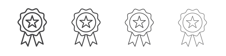 Medal icon outlines - vector simple illustration