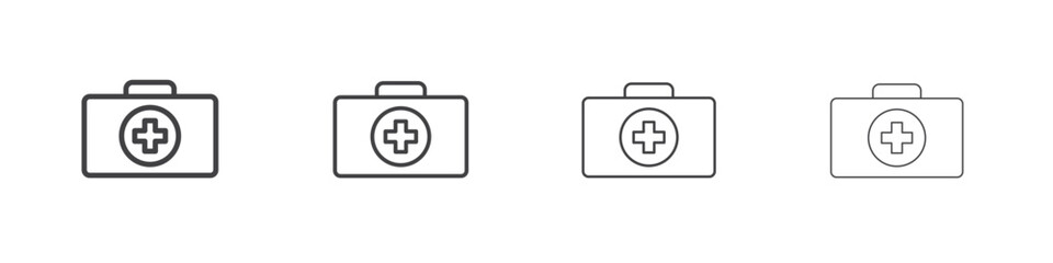 First aid icon outlines - vector simple illustration
