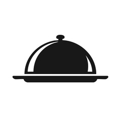 Obraz premium Food cloche icon representing a covered dish or meal service