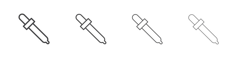 Dropper icon outlines - vector simple illustration