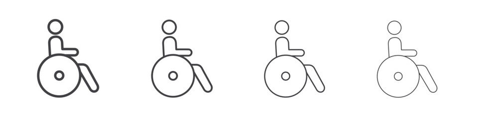 Disable icon outlines - vector simple illustration