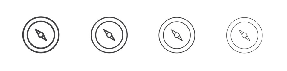 Compass icon outlines - vector simple illustration