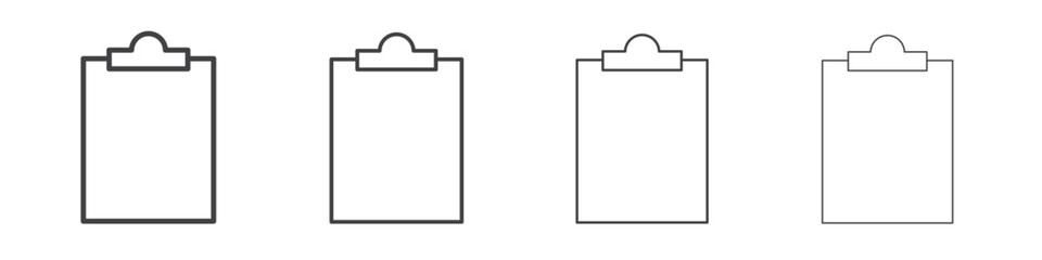 Clipboard icon outlines - vector simple illustration