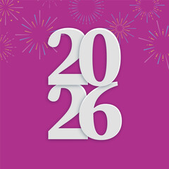 2026 New Year Celebration Vector