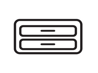 Obraz premium Minimalist Rolling Storage Drawer Icon in Clean Vector Art