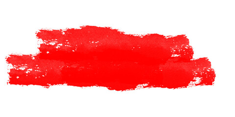 Red brush smear, textured abstract paint stroke with jagged edges ideal for energetic banner visuals and contemporary design projects needing vibrant visual impact
