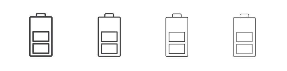 Battery icon outlines - vector simple illustration