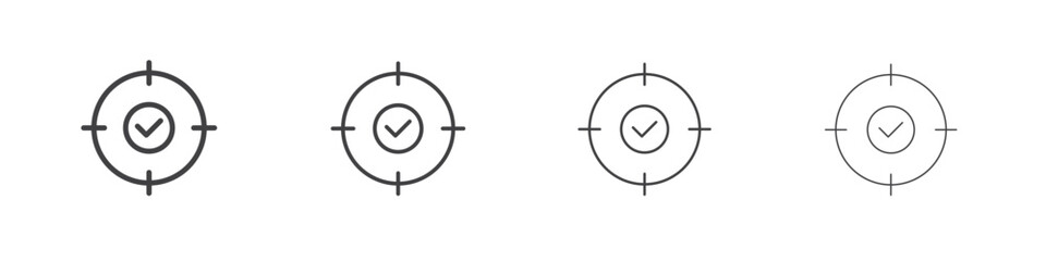 Accuracy icon outlines - vector simple illustration