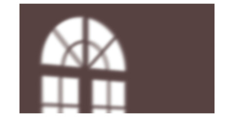 Curved window shadow, artistic arched overlay casting sunlight pattern ideal for soft visual...